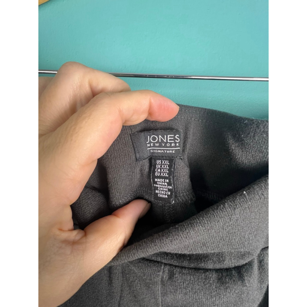 Women's Jones New York Signature Straight Leg Pants XXL Charcoal NWT - Picture 2 of 6